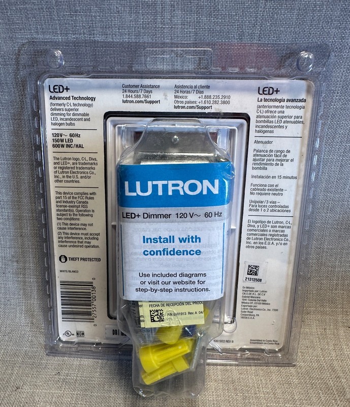 NEW! Lutron Diva Single-pole / 3-Way Dimmer DVWCL-153PH - White gallery