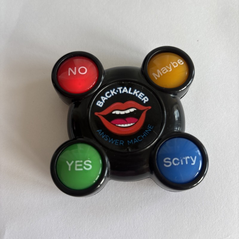 Back Talker Electronic Answer Machine, Yes No Maybe Sorry gallery