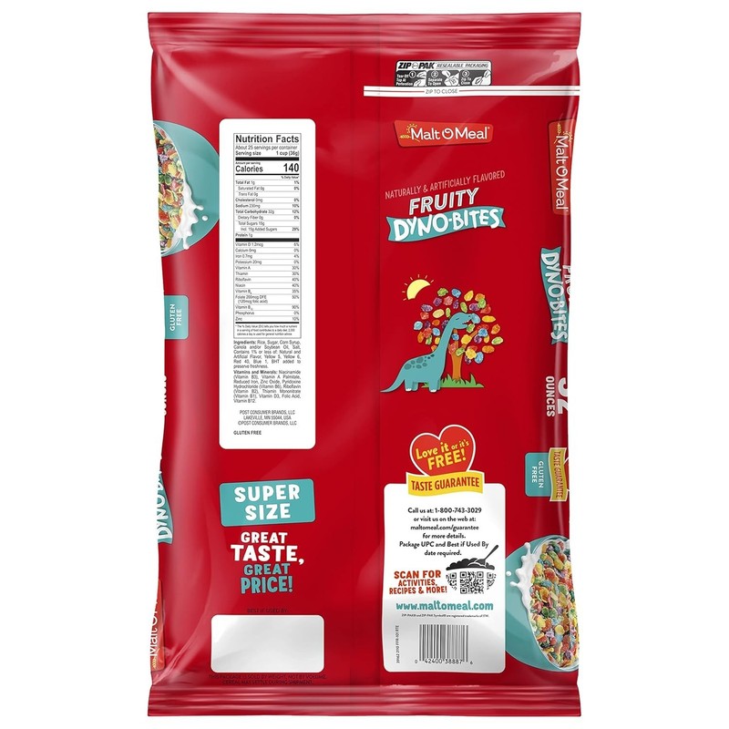 Fruity Dyno Bites: Gluten Free Breakfast Cereal 64 OZ for Family Enjoyment gallery