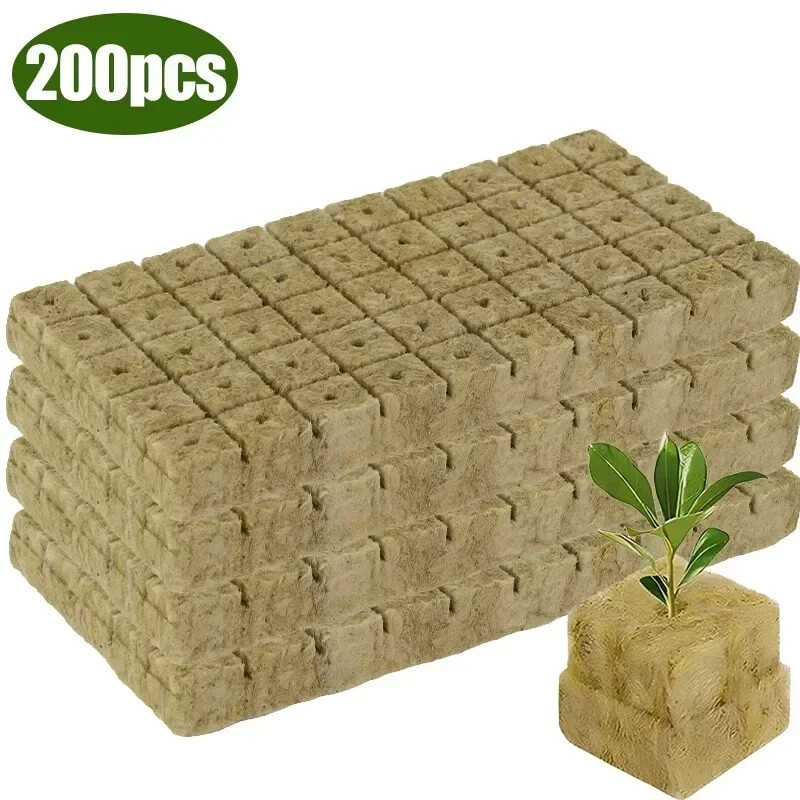 Stonewool Hydroponic Grow Media Cubes Plant Cube Soilless Substrate Seeded Plant gallery