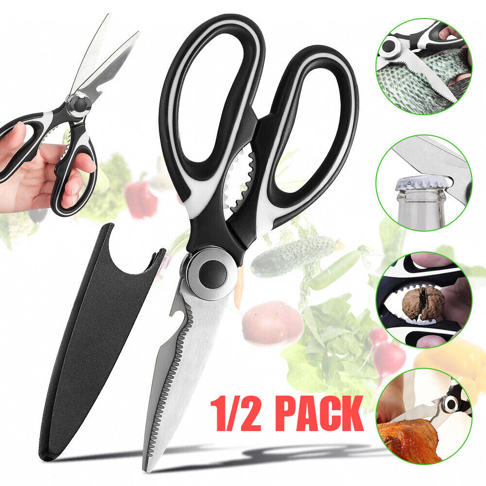 Stainless Steel Kitchen Shears Heavy Duty Scissors for Meat Fish Chicken Bones gallery