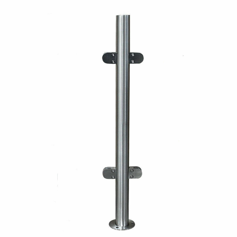110cm Stainless Steel Glass Railing Post Balustrade Glazing Pole Handrail Stairs gallery
