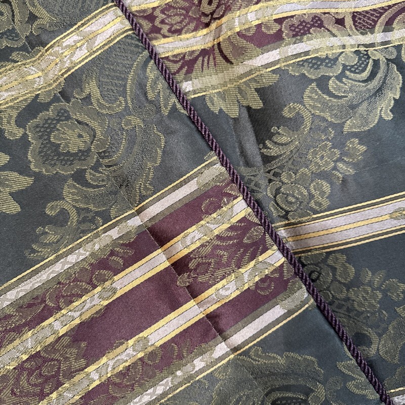 CROSCILL MAJESTIC Rich Brown Ruby DAMASK STRIPE KING Pillow Sham Set of 2 EUC gallery
