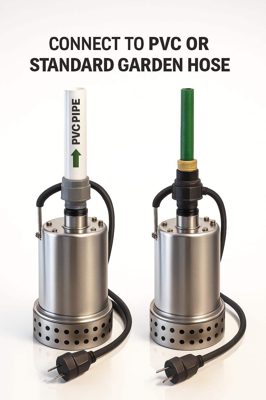 3/4 HP 8.5 Amp Submersible Utility Pump, 4400 GPH High-Flow, 40 ft Head Lift, S gallery