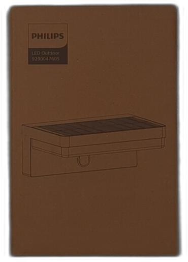 Philips Solar Motion Sensor Outdoor Wall Light, 3 Lighting Modes, 5000k Ip54