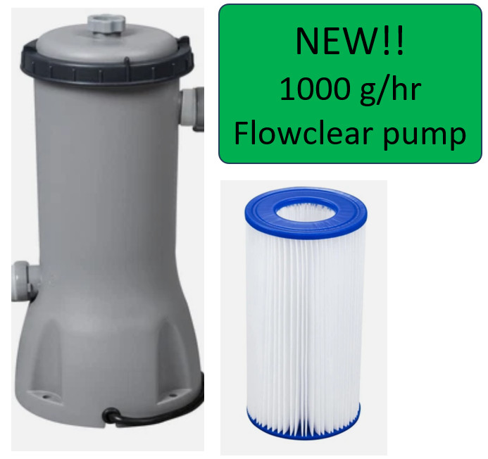 Bestway Flowclear 1,000 Gallons per Hour Swimming Pool Filter Pump gallery
