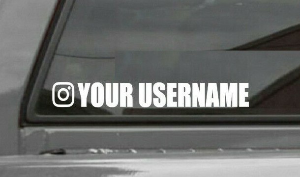2x CUSTOM YOUR USER NAME INSTAGRAM VINYL DECAL STICKER gallery