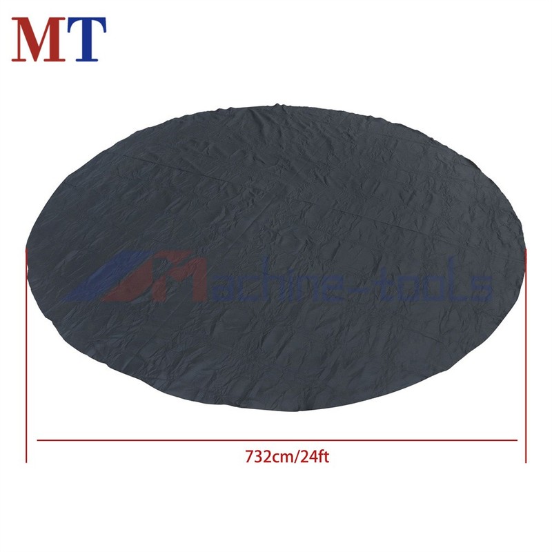 24 ft Black Round Pool Liner Pad for Above Ground Pools Resistant Under Pool Mat gallery