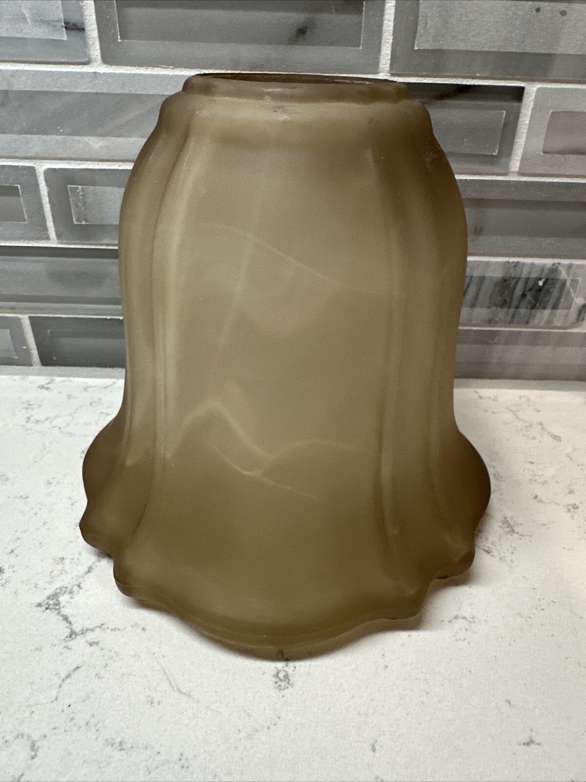 Wall Sconce Replacement Amber Flake Glass Lighting Globes 5.25” H & 5.5” W EUC gallery
