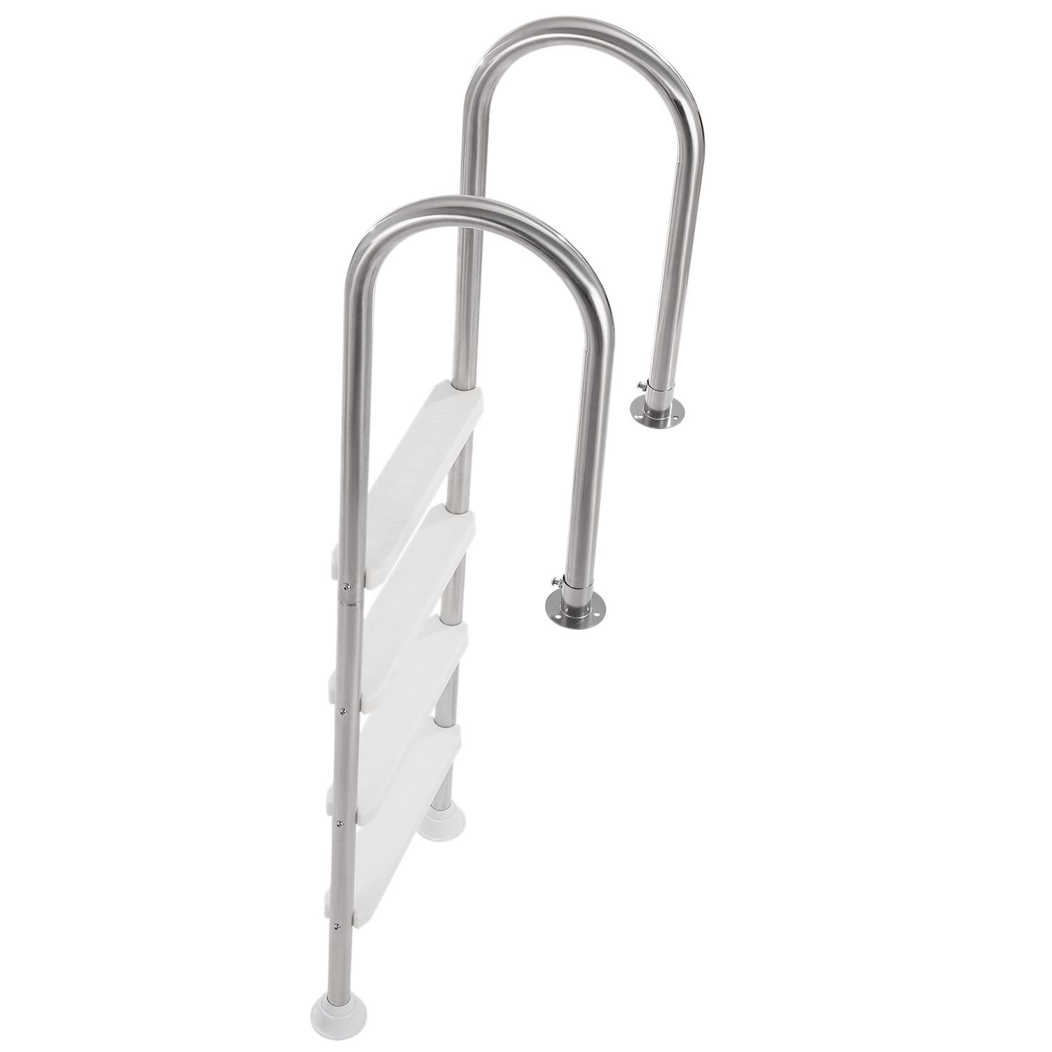 Stainless 4-Step Pool Ladder with Double Handrails, 265lb gallery