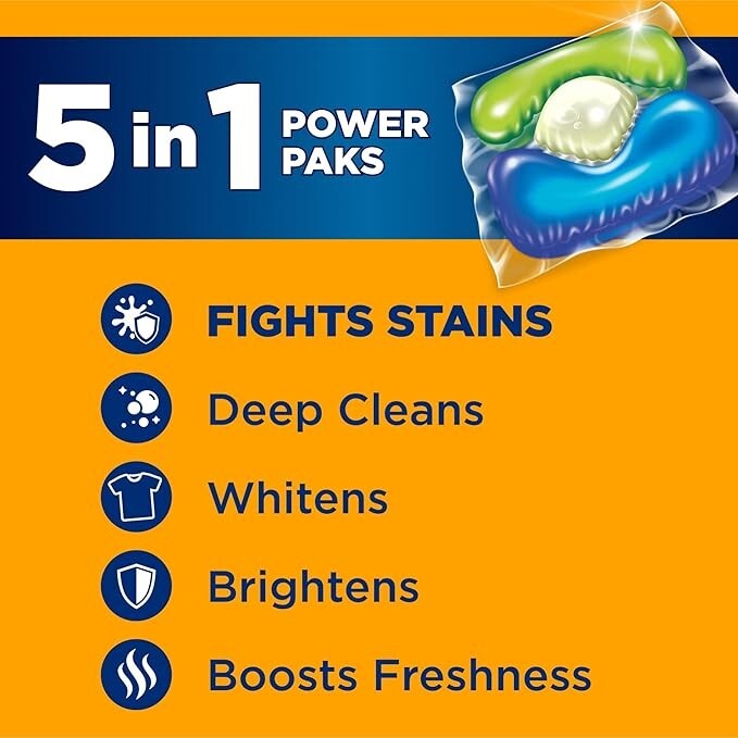OxiClean 5 in 1 Laundry Detergent Power Pods Pacs Fresh Scent, 42 Count Paks gallery