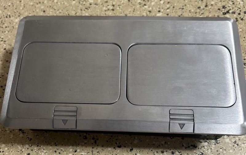 Pop Up Floor Outlet Box with Sockets and LAN 20 Amp Outlet 3 x LAN 2 x 20A gallery