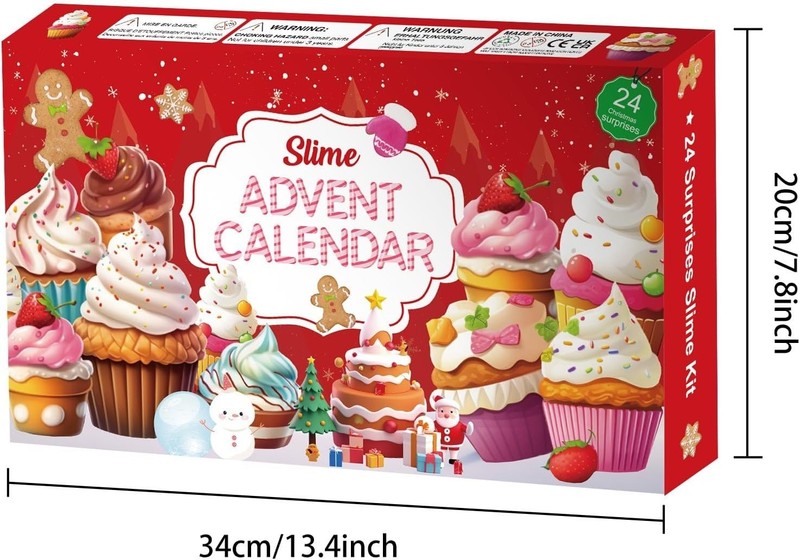 Exciting Slime Countdown Calendar for Christmas with Fun Mix Ins and Accessories gallery