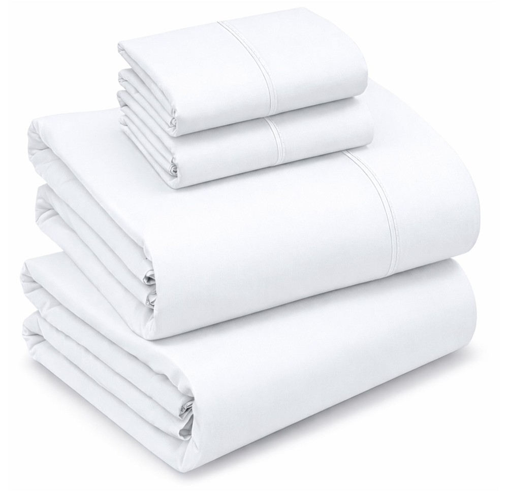 100% Cotton Percale Sheets Queen Size – Crisp Cooling Bed Sheets for Hot Slee...