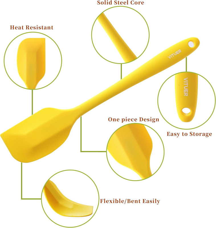 Silicone Spatula Set 5PCS Heat Resistant Baking Cooking Utensils Dishwasher Safe gallery