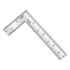 L Shaped Ruler Mini Measuring Tool 2 inch by 4 inch&10cm by 5cm Two Different Si
