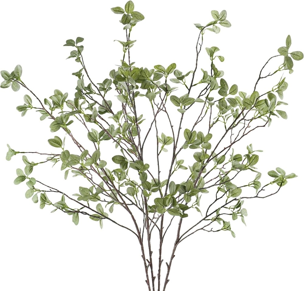 41” Artificial Greenery Stems, Long Fake Plant Twigs Faux Greenery Branches for