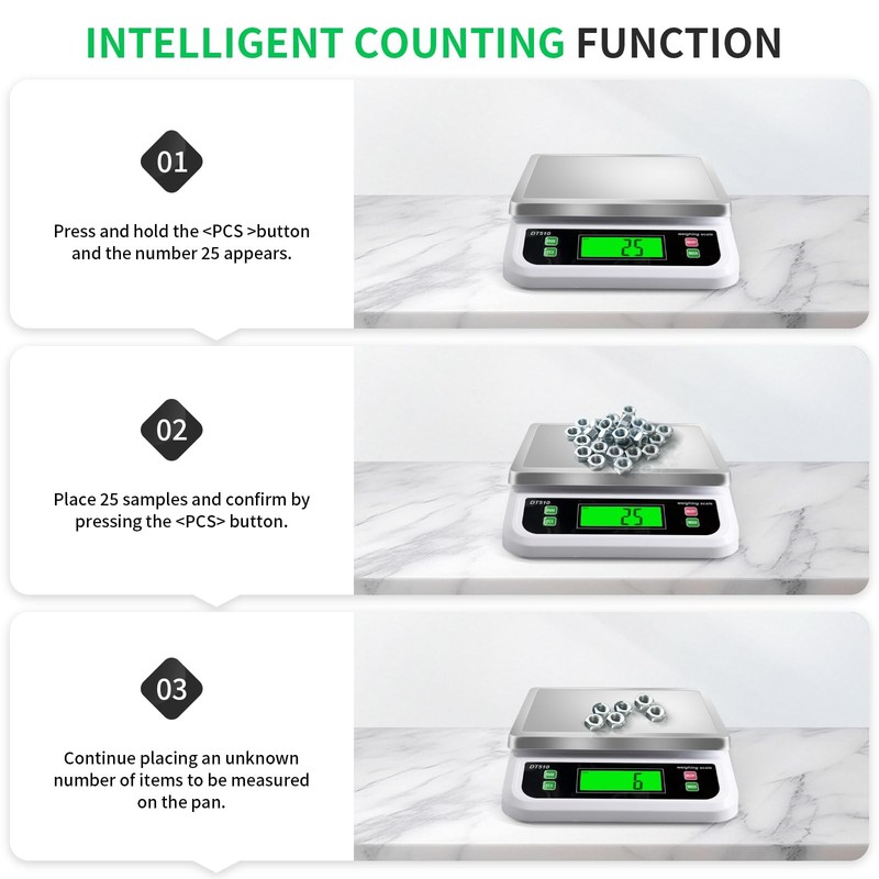 Large Digital Kitchen Scale 40kg/88lbs Commercial Food Scale with Tare and PC... gallery