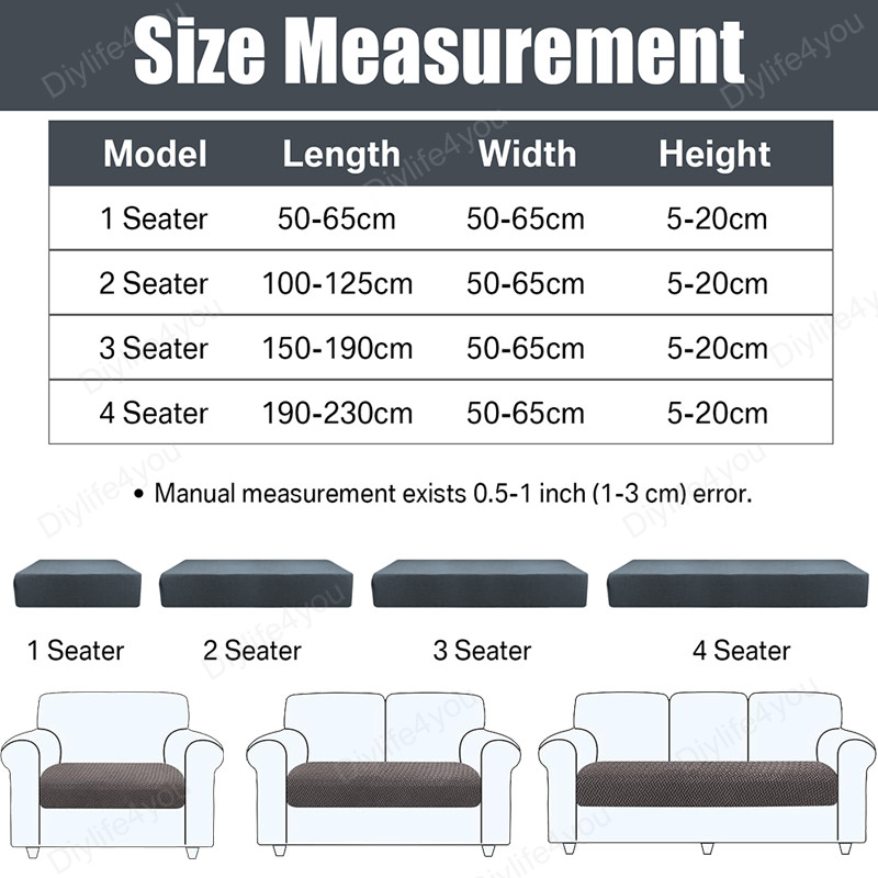 Jacquard Stretch Removable Individual Sofa Cushion Covers Couch Seat Slipcover gallery