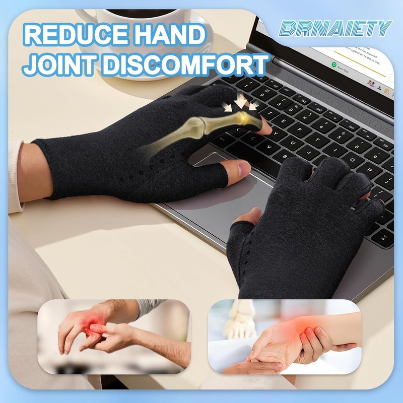 2-Pair Arthritis Compression Gloves- for Hand Arthritis, Carpal Tunnel Pain, gallery