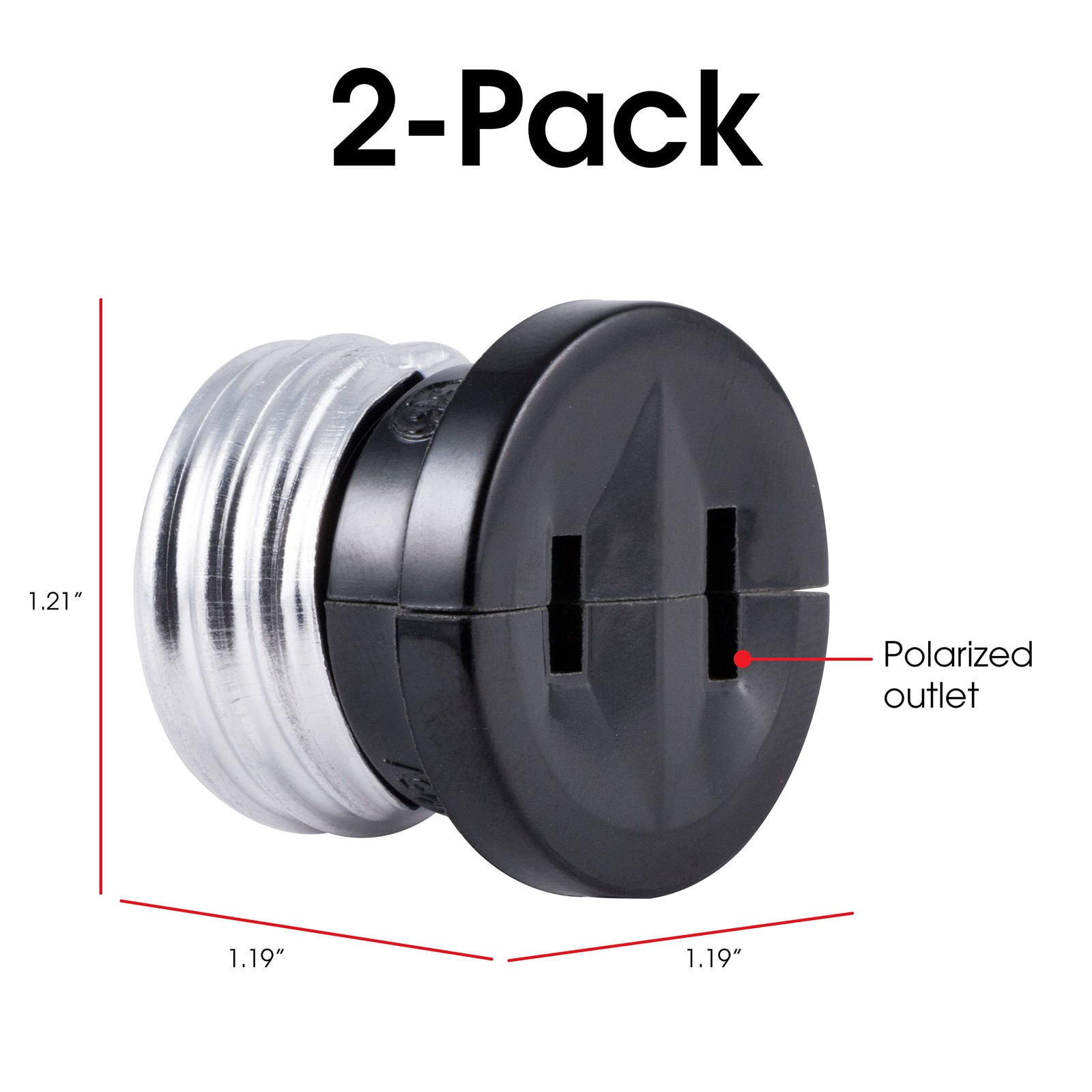 Power Gear Polarized Handy Plug, 2 Pack, Easy To Install, 2-Prong, Con gallery