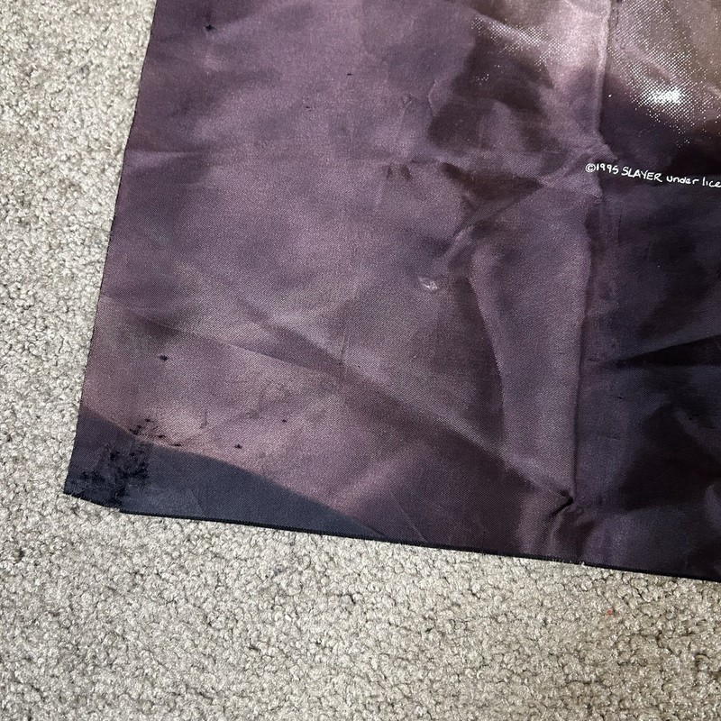 Vintage 1995 Slayer Tapestry Flag Brockum Rare Thrash Divine Intervention Metal gallery
