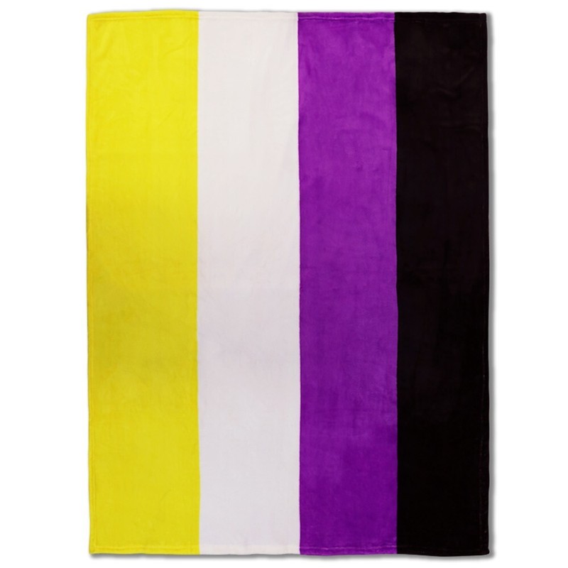 Non-Binary Super Plush Blanket 50x60in Pride Blanket LGBT LGBTQIA Throw Blanket gallery