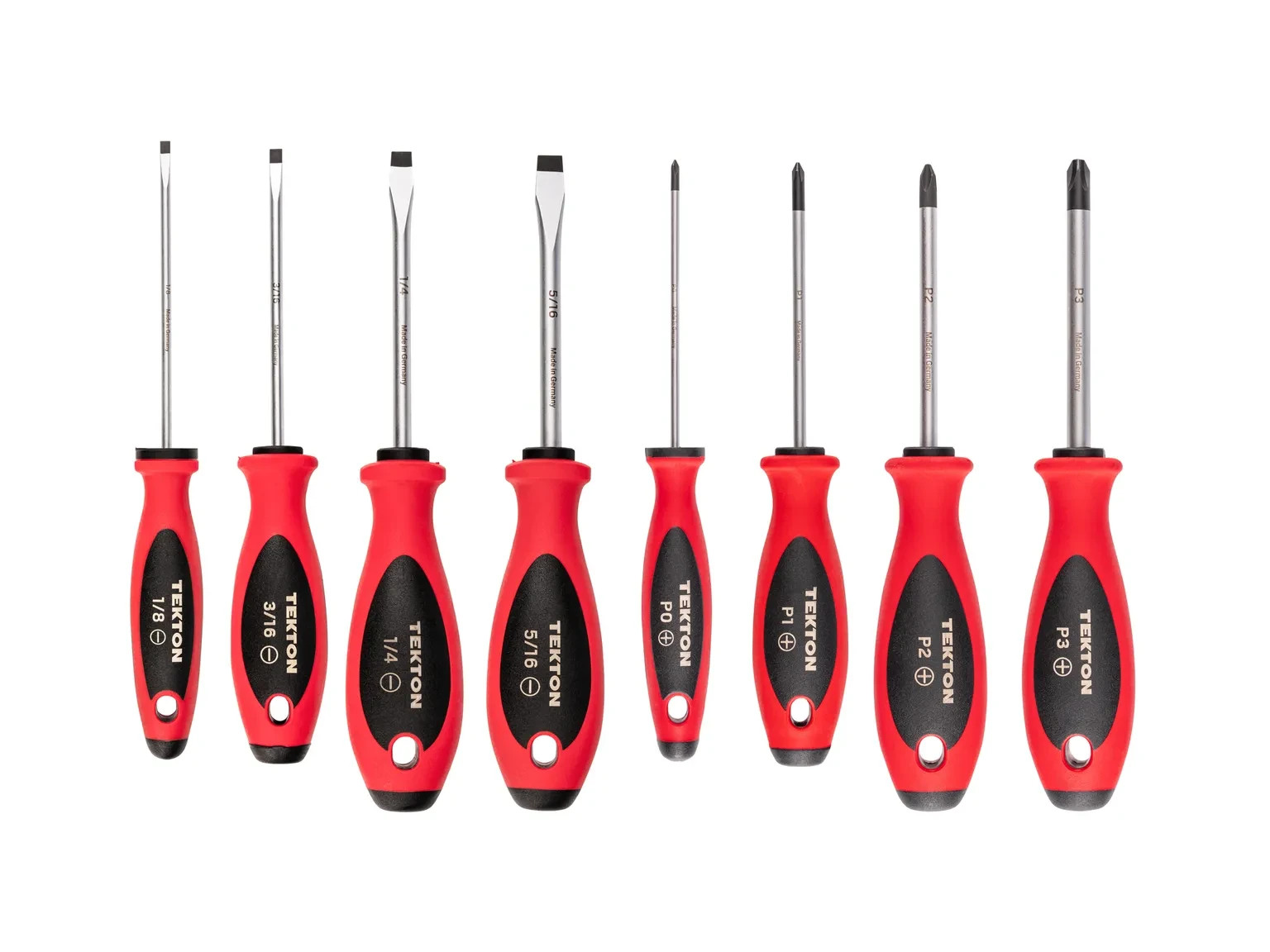 Tekton DWZ90010 8 Pc 4 Inch Phillips & Slotted Screwdriver Set, Made in Germany gallery