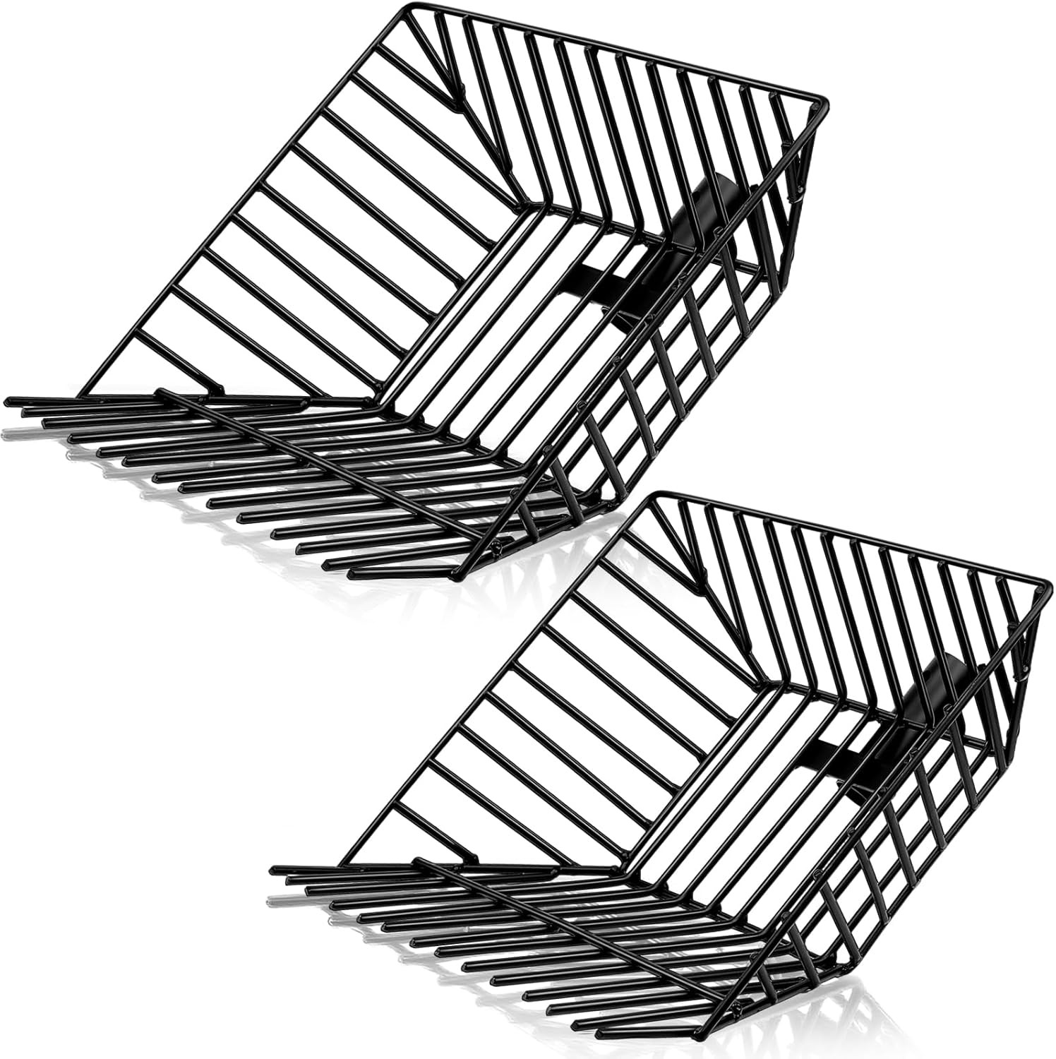 2 Pcs Metal Pitch Fork Replacement Head with Deep Basket Design Metal Manure For gallery