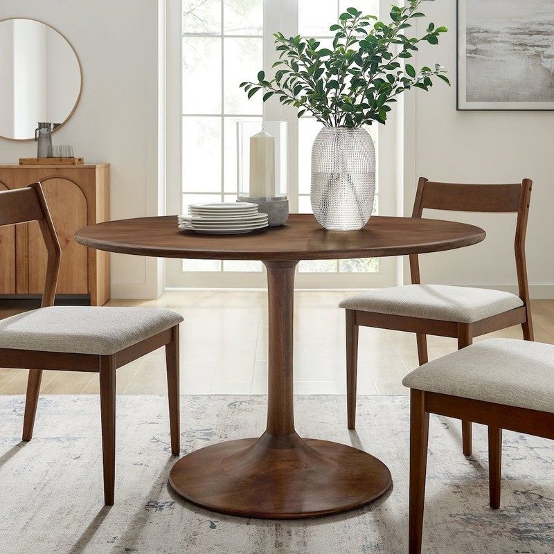 Lippa 48" Round Solid Wood Dining Table gallery