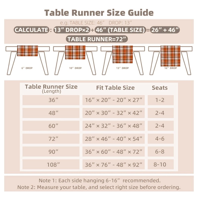 Thanksgiving Rust Tartan Table Runner - 13x48 Inch Fall Halloween Decor, Scr... gallery
