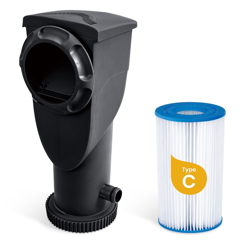 Funsicle 1500 Gallon SkimmerPlus Filter Pump System for Above Ground Pool, Black gallery