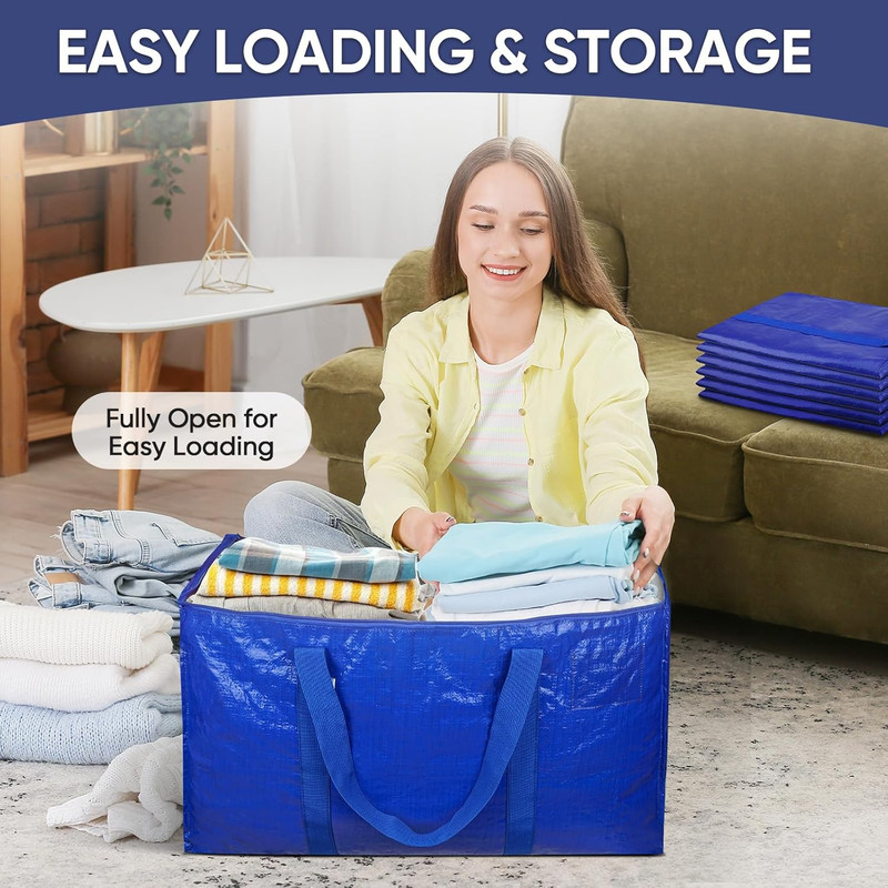 TICONN 6 Pack Extra Large Moving Bags Heavy Duty with Zippers & Carrying Handles gallery
