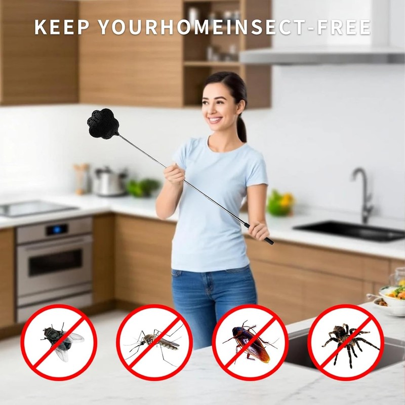 Practical Hand-Powered Fly Swatter with Ergonomic Design - Perfect for Any Space gallery