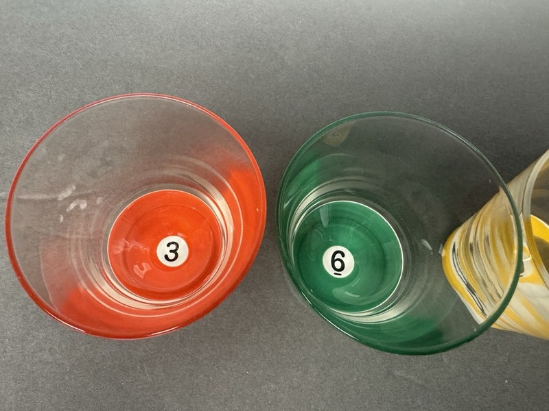 Luminarc Pool Ball Old Fashioned Glasses, Set Of 4, Made In France gallery