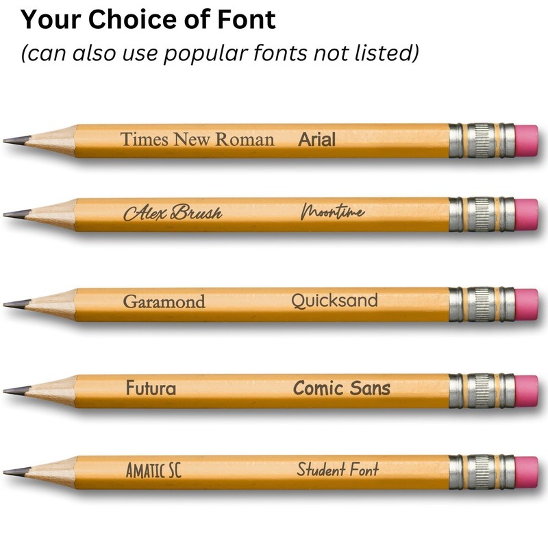 Custom Pencil Engraved Bulk Personalized Business School Teacher Gift gallery