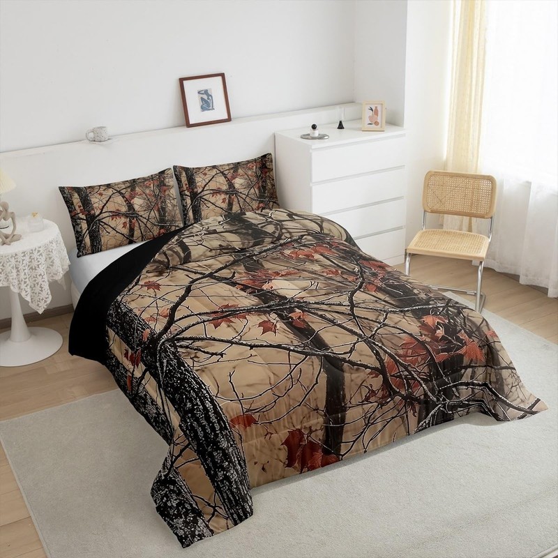 Camo Comforter Set Size,Rustic Western Bedding Sets for Queen Black Yellow gallery