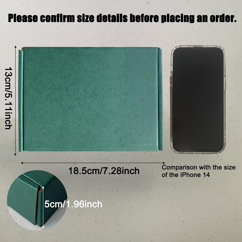 25 Pack Corrugated Packaging Box Mailers Shipping, Green Recyclable Cardboard... gallery