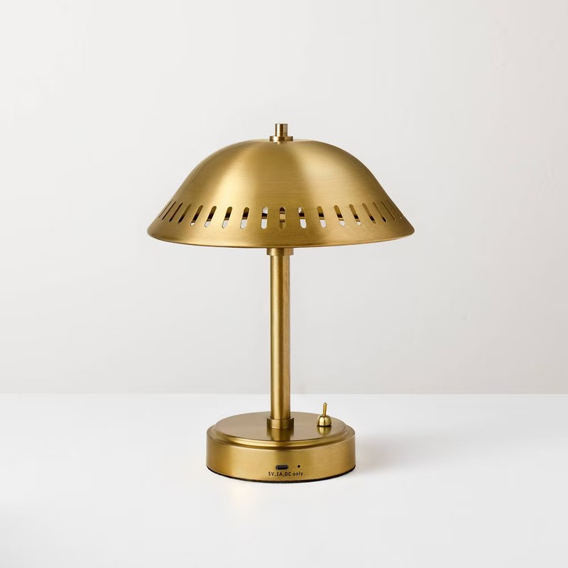 Portable Table Lamp Brass (Includes LED Light Bulb) - Hearth & Hand gallery