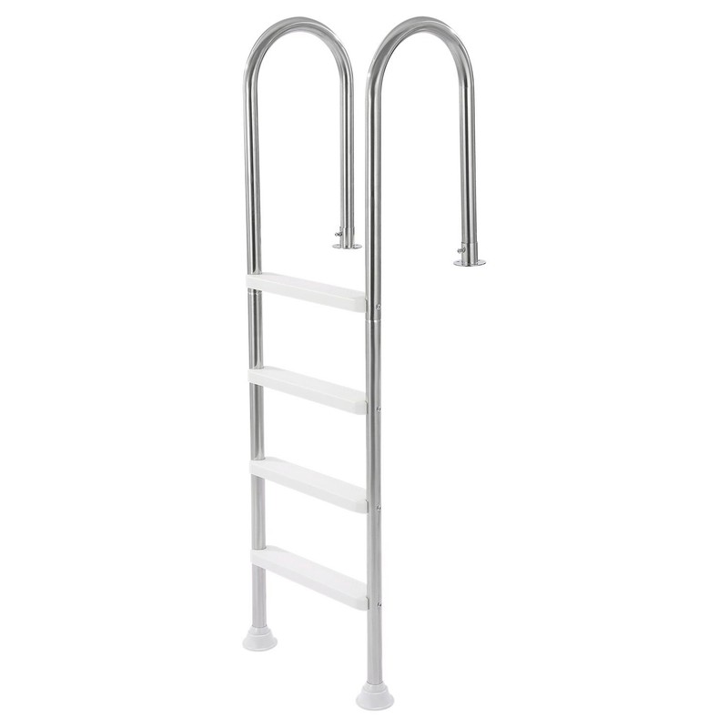 Stainless 4-Step Pool Ladder with Double Handrails, 265lb gallery