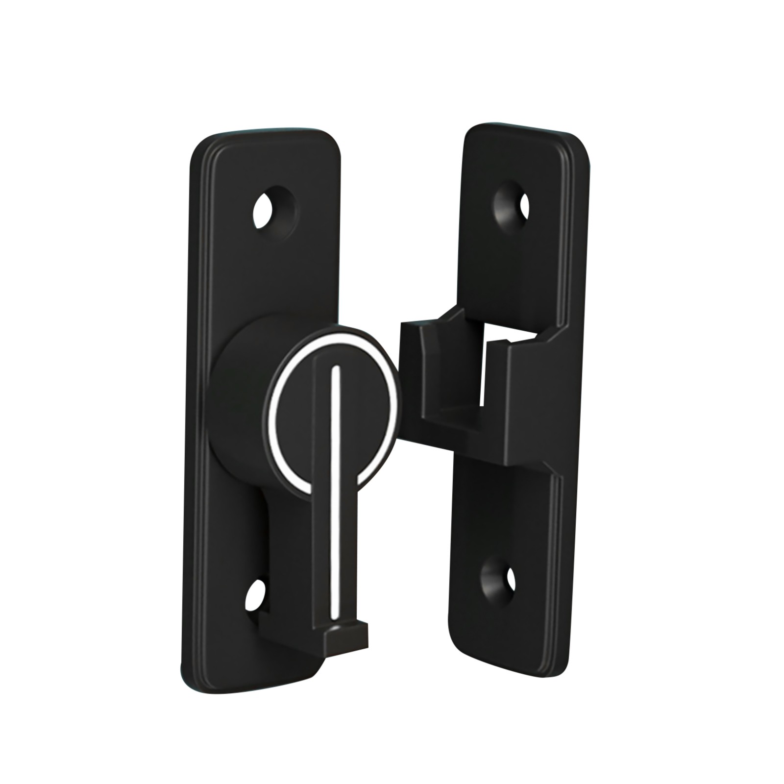 90° Keyless Interior Door Bolt Luminous Surface-mounted Room Door Latch ss gallery