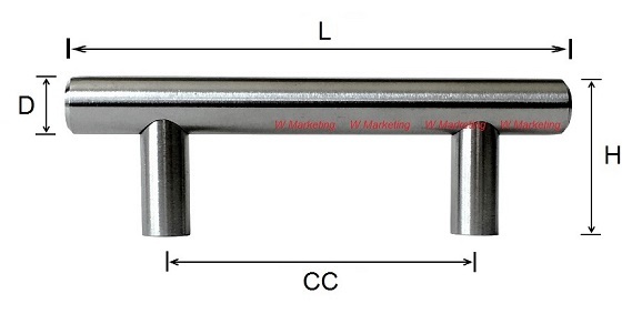 SOLID Stainless Steel Bar Handle Pull Cabinet Door Drawer 1/10/25/50 Pack KP01 gallery
