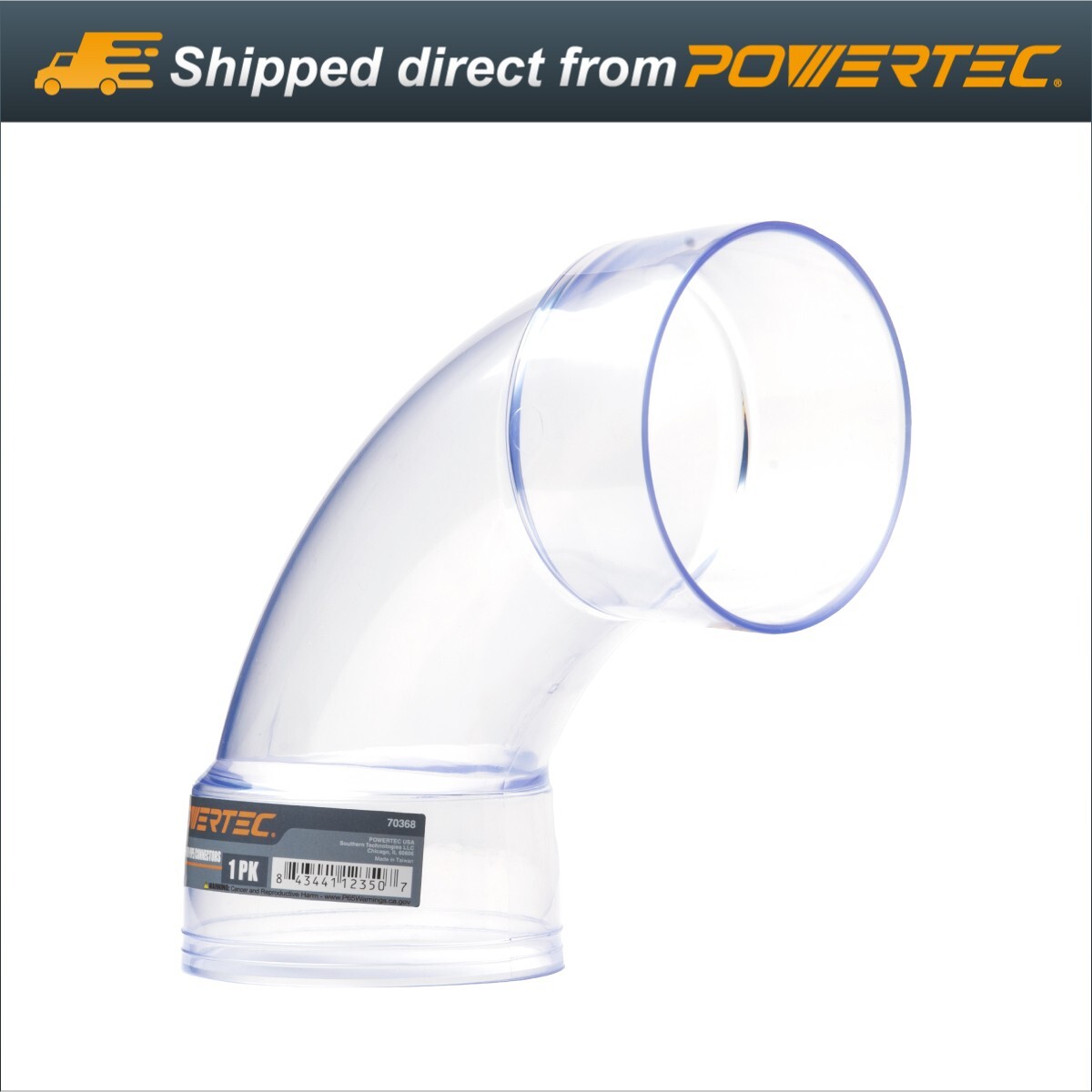 POWERTEC 70368 4 Inch ID 90 Degree Elbow for 4 Inch OD Dust Collection Pipes gallery