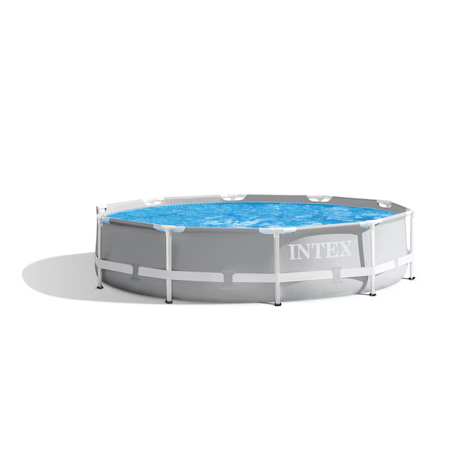Intex 10ft x 30in Prism Frame Round Above Ground Swimming Pool No Pump gallery