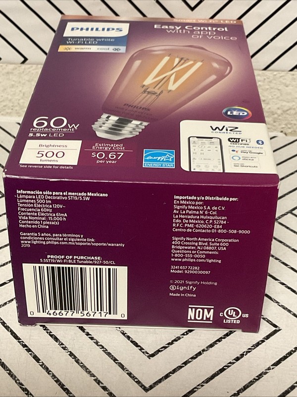 🥥 Philips Smart Wi-Fi LED Light Bulbs 60W Tunable Wiz Connected Easy Control🆕 gallery