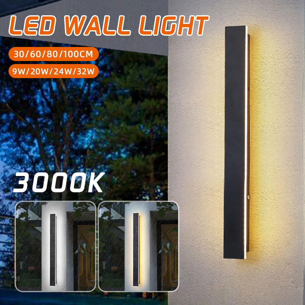 LED Wall Light Sconce Waterproof Outdoor Modern Lamp Exterior Lights Long Strip gallery