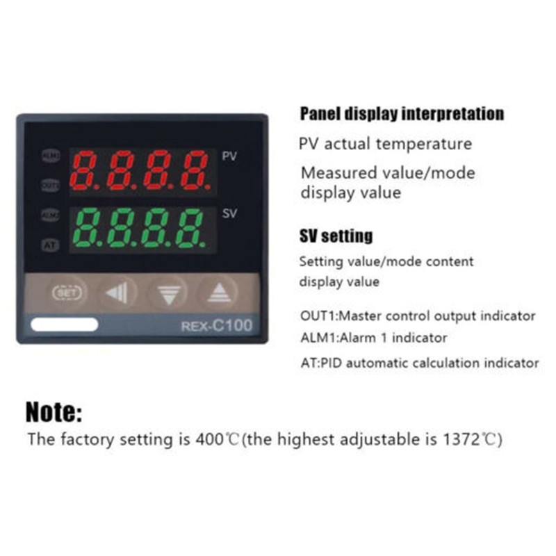 REX C100 FK07 V Temperature Controller with High Accuracy K Thermocouple Probe gallery