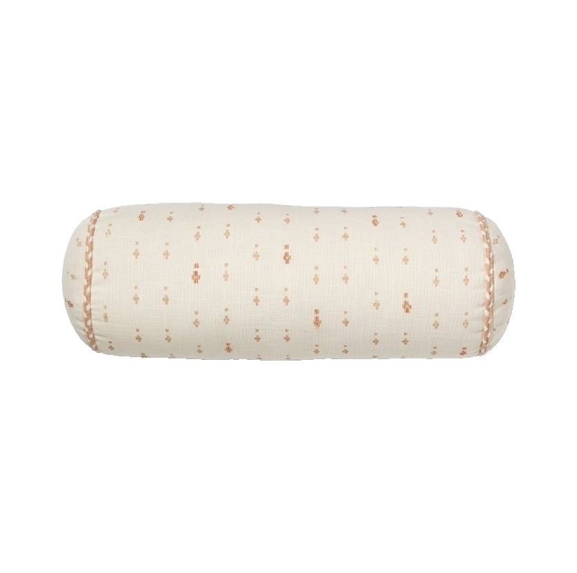Threshold Geo Print Peach & Cream Color Bolster Pillow 18" Long & 7" Deep gallery