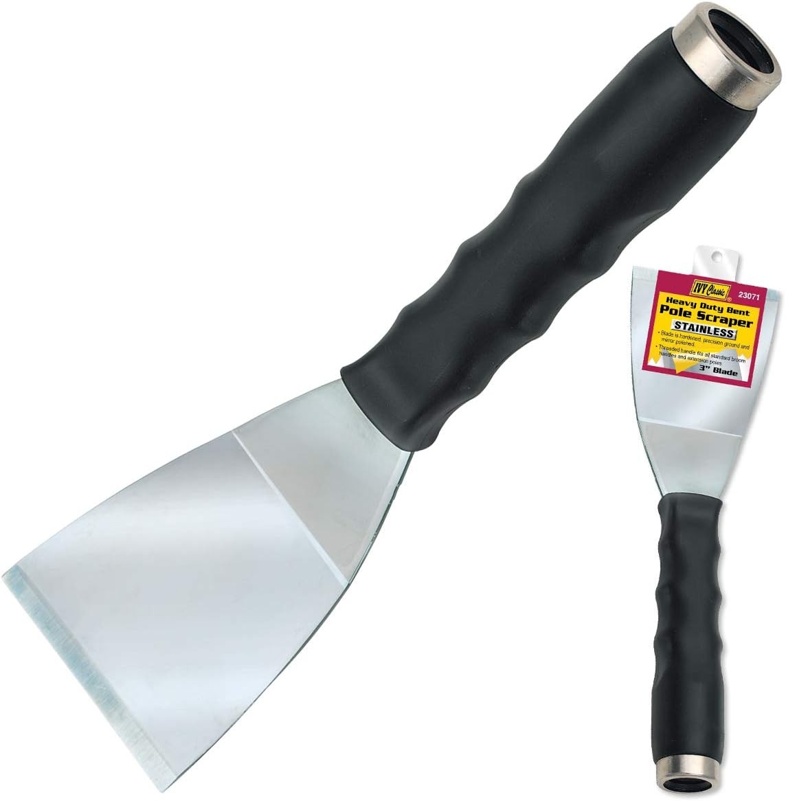 IVY Classic 23071 3" Bent Pole Scraper with Stainless Steel Blade, 1-Pack gallery