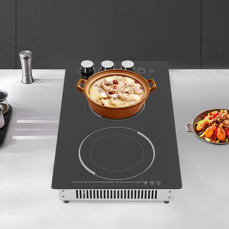 Knob Control Electric Cooktop, Electric Stovetop, 2 Burners Electric Cooktop gallery